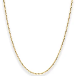 1,9mm Ankerkette diamantiert Kette Collier Halskette aus 585 Gold Gelbgold 60cm