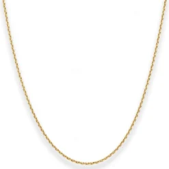 1mm Ankerkette diamantiert Kette Collier Halskette aus 375 Gold Gelbgold 42cm