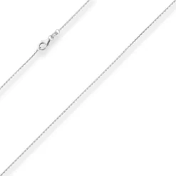 1,2mm Ankerkette diamantiert Kette Collier Halskette aus 333 Gold Weißgold 45cm