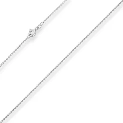 1,3mm Ankerkette diamantiert Kette Collier Halskette aus 585 Gold Weißgold 55cm