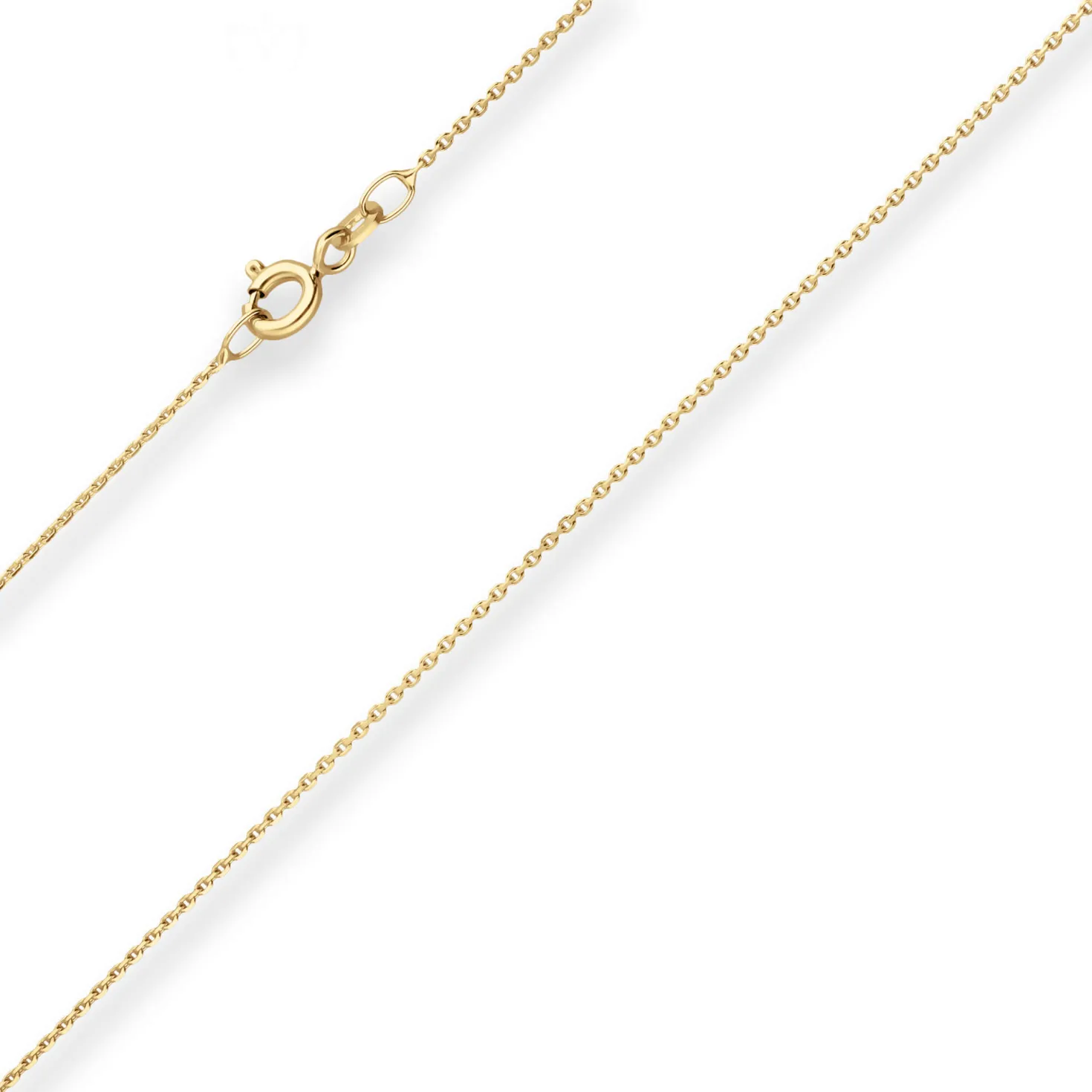 1mm Ankerkette diamantiert Kette Collier Halskette aus 585 Gold Gelbgold 42cm