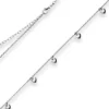 1,6mm Ankerkette diamantiert Kette Collier Herzen aus 925 Silber rhodiniert 38cm
