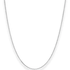 1,3mm Ankerkette diamantiert Kette Collier Halskette aus 333 Gold Weißgold 36cm