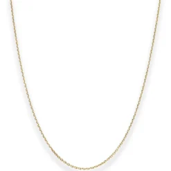 1,3mm Ankerkette diamantiert Kette Collier Halskette aus 375 Gold Gelbgold 34cm