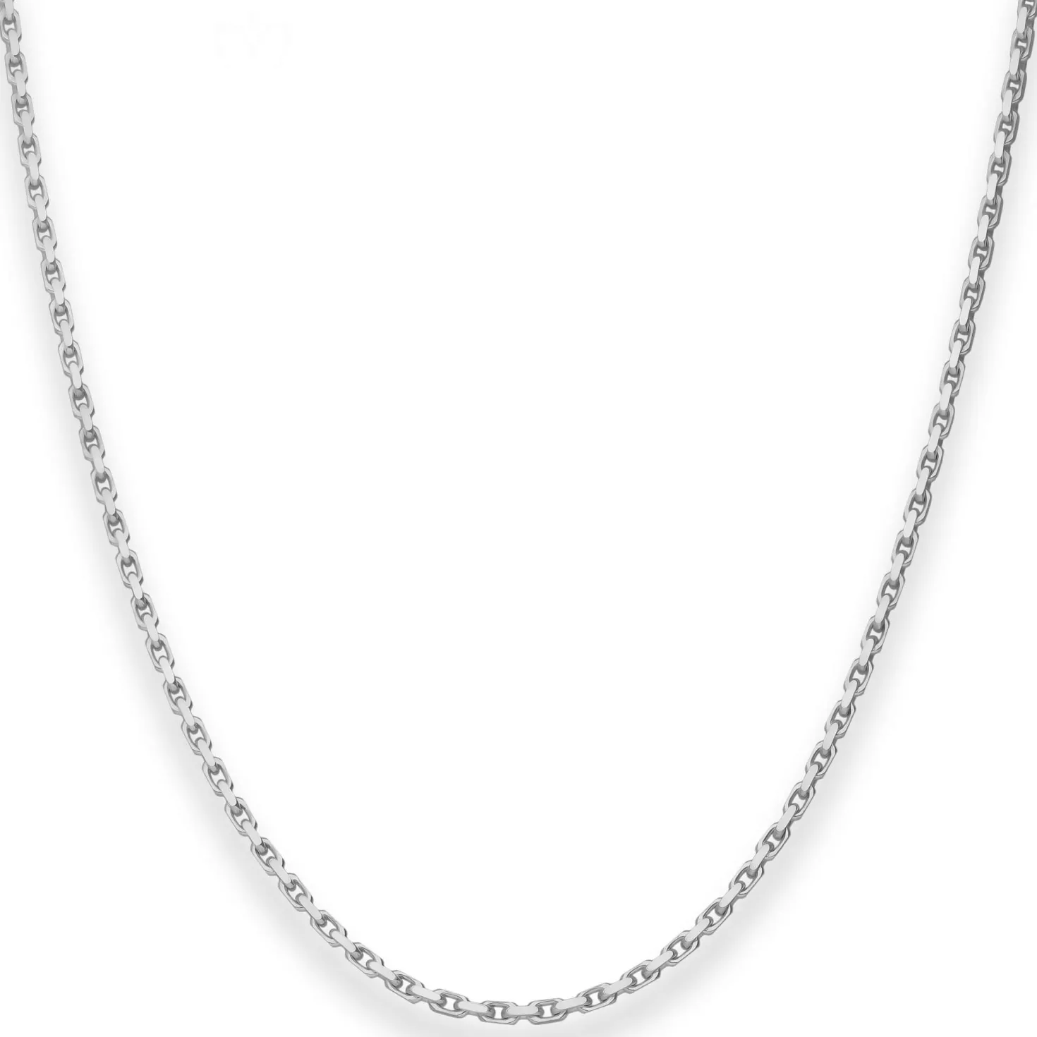 1,7mm Ankerkette diamantiert Silberkette Collier Halskette aus 925 Silber 55cm