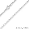 1,6mm Ankerkette diamantiert Silberkette Collier Halskette aus 925 Silber 60cm