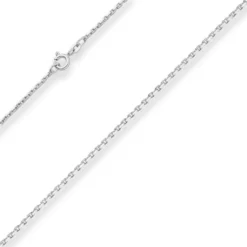 1,6mm Ankerkette diamantiert Silberkette Collier Halskette aus 925 Silber 40cm