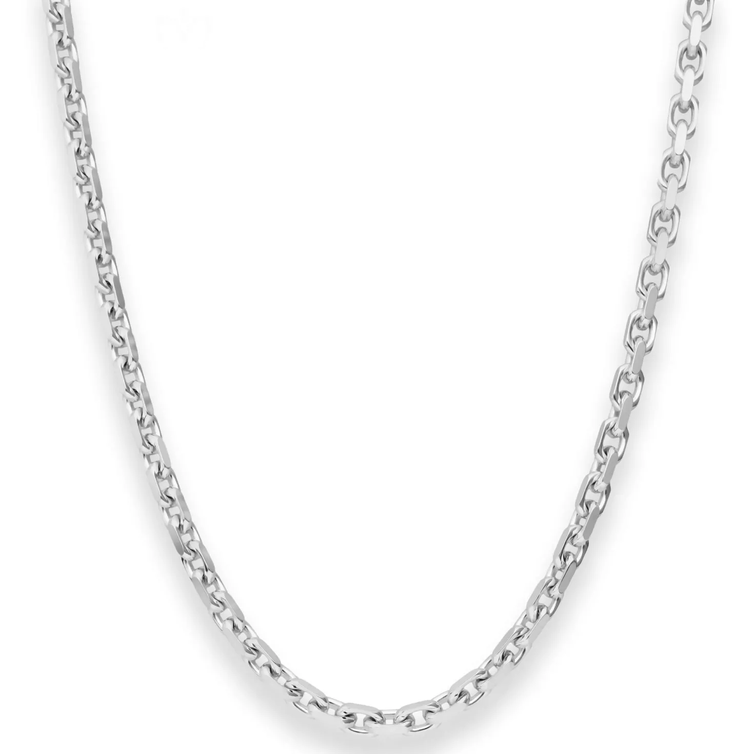 4mm Ankerkette diamantiert Silberkette Collier Halskette aus 925 Silber 50cm