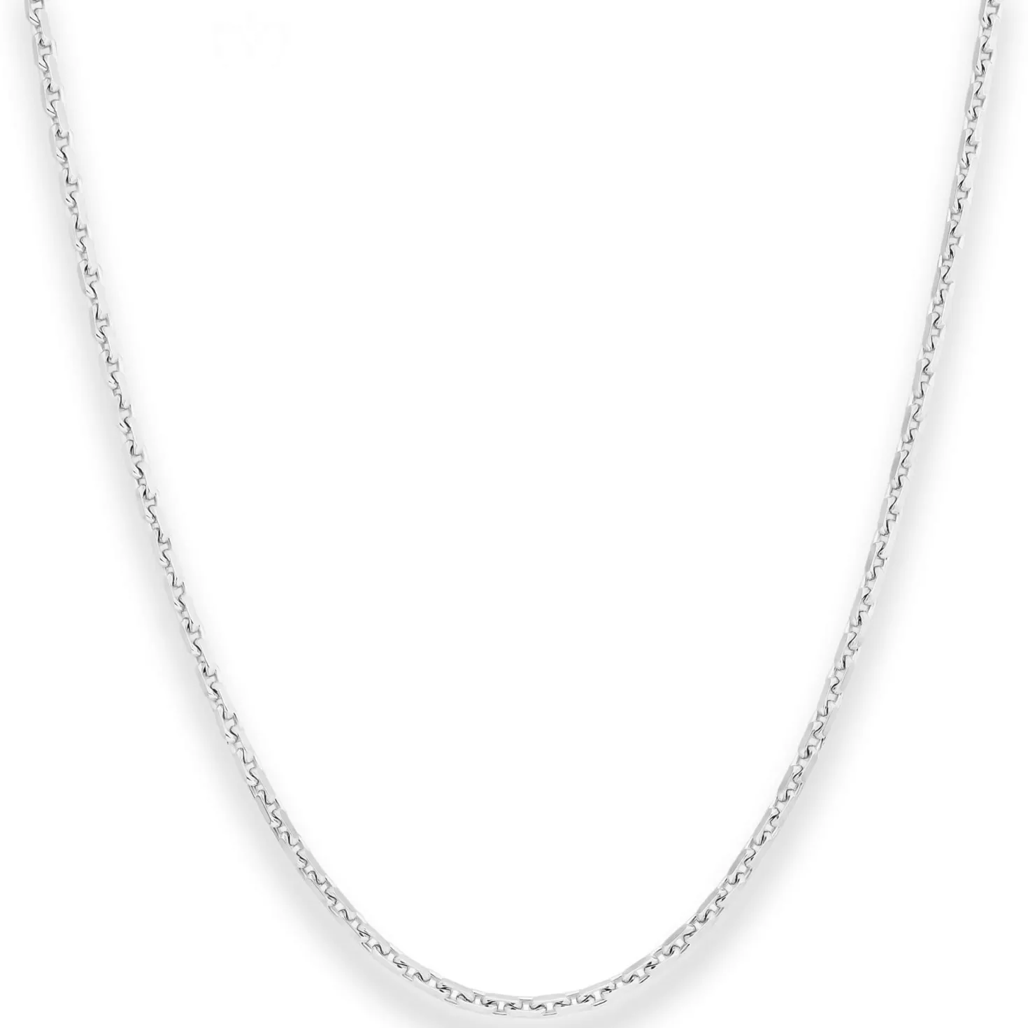 2mm Ankerkette diamantiert Silberkette Collier Halskette aus 925 Silber 80cm