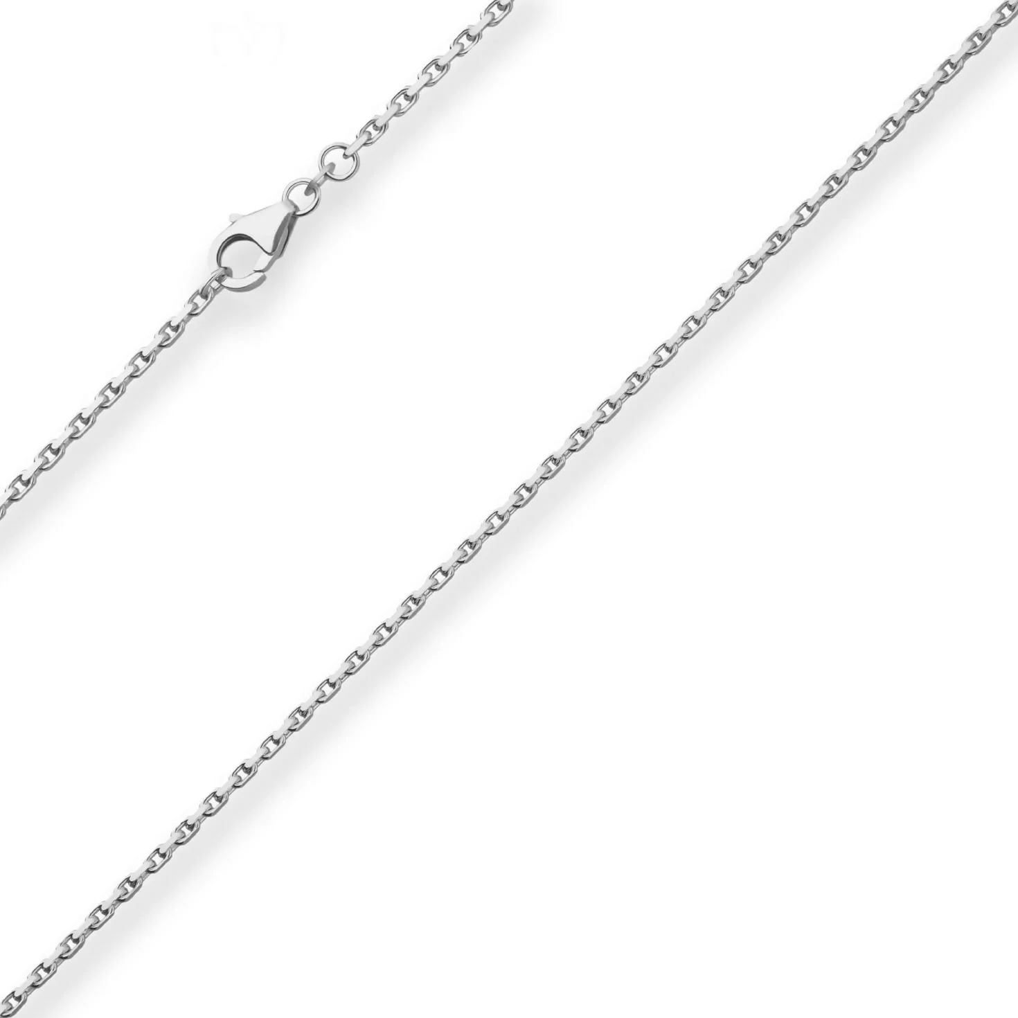 1,7mm Ankerkette diamantiert Silberkette Collier Halskette aus 925 Silber 42cm