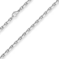 4,5mm Ankerkette diamantiert Silberkette Collier Halskette aus 925 Silber 55cm