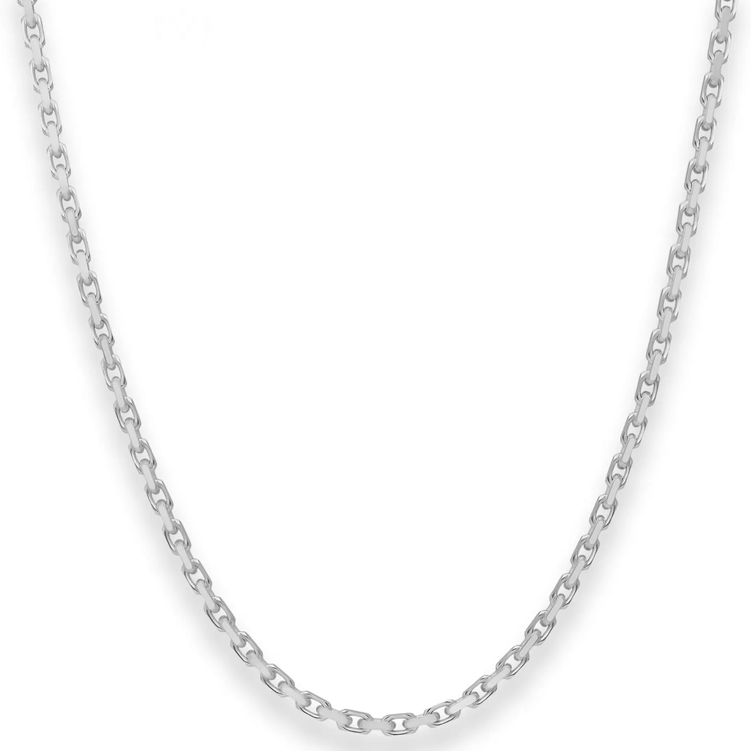 2,5mm Ankerkette diamantiert Silberkette Collier Halskette aus 925 Silber 55cm