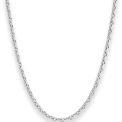 3mm Ankerkette diamantiert Silberkette Collier Halskette aus 925 Silber 45cm