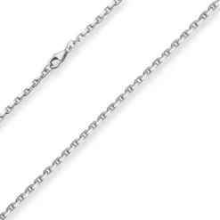 2,5mm Ankerkette diamantiert Silberkette Collier Halskette aus 925 Silber 60cm