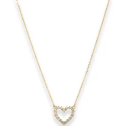 1,3mm Ankerkette flach Collier Herz 585 Gold gelb/weiß 46cm mit Zwischenöse