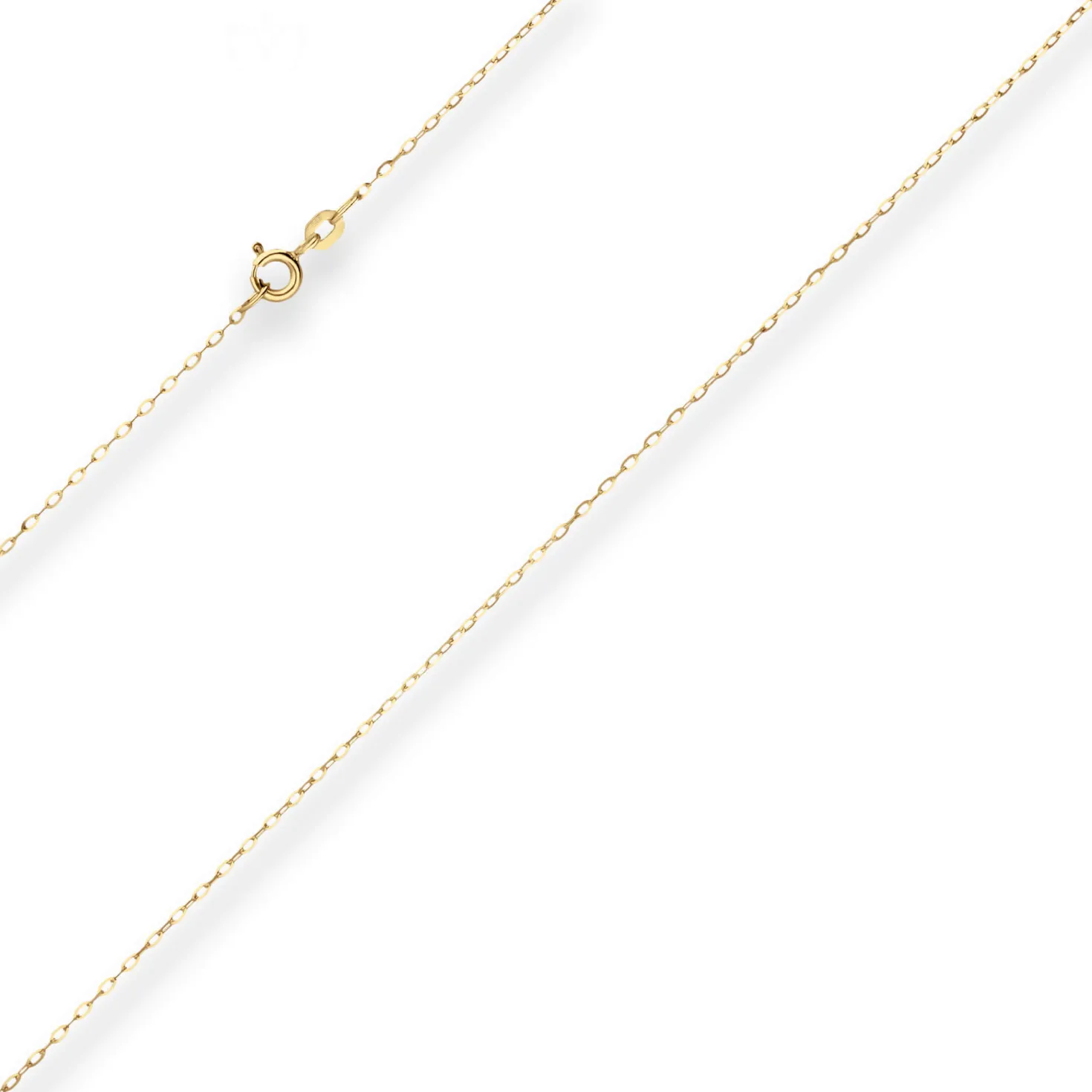 1,1mm Ankerkette flach Collier Halskette aus 375 Gold Gelbgold 40cm