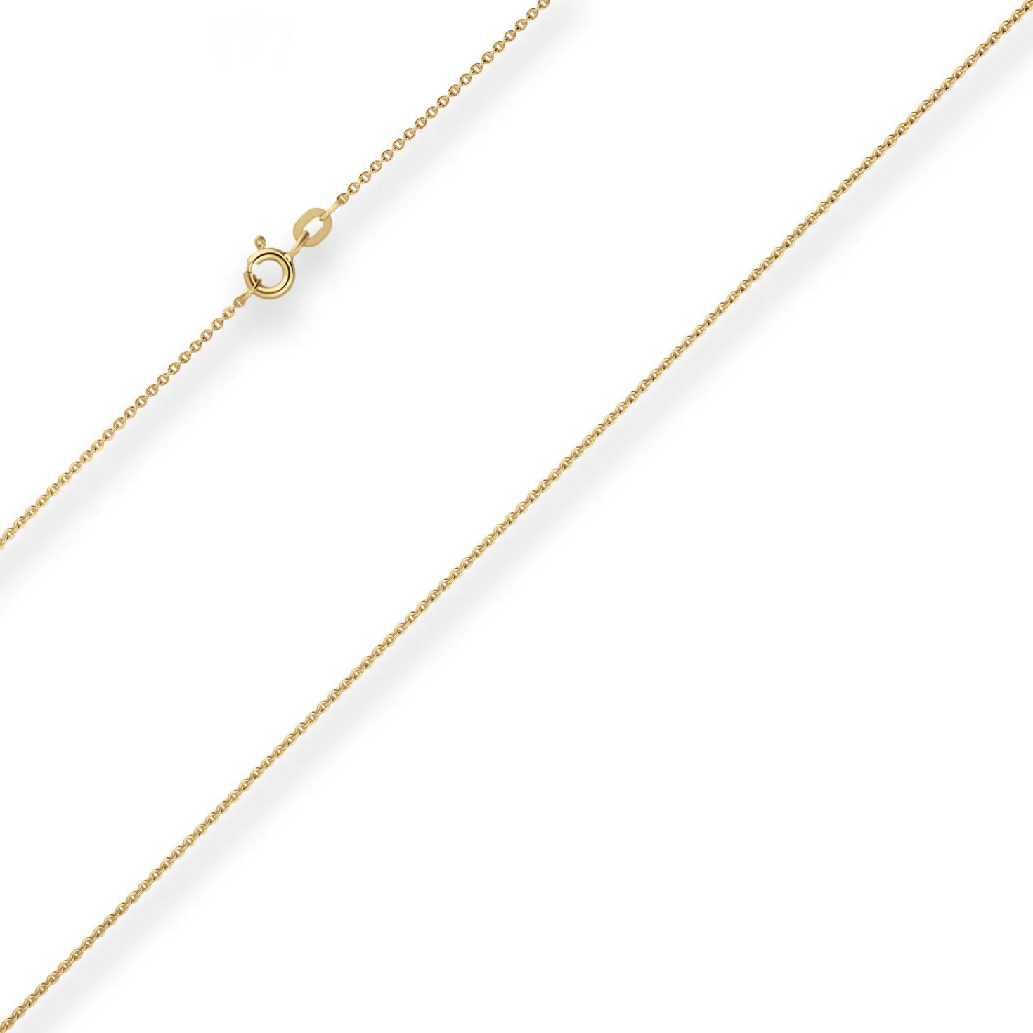 1,2mm Ankerkette flach Goldkette Collier Halskette aus 585 Gold Gelbgold 40cm