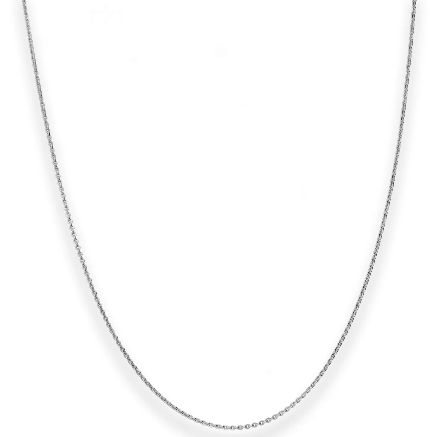 1,2mm Ankerkette flach Goldkette Collier Halskette aus 585 Gold Weißgold 50cm