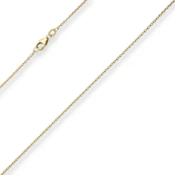 1,7mm Ankerkette flach Goldkette Collier Halskette aus 375 Gold Gelbgold 38cm