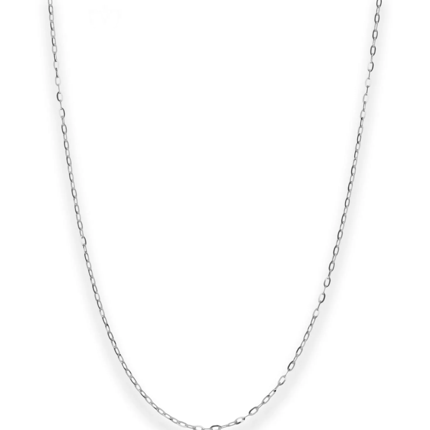 1,1mm Ankerkette flach Kette Collier Halskette aus 375 Gold Weißgold 50cm