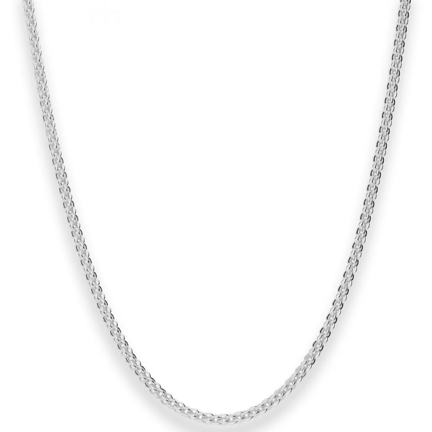 2,8mm Ankerkette flach Silberkette Collier Halskette aus 925 Silber 45cm