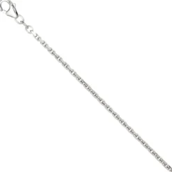 2mm Ankerkette Halskette Collier aus 925 Silber rhodiniert Silberkette 42cm