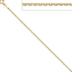 1,9mm Ankerkette Kette Collier aus 333 Gelbgold Gold Halskette 45cm