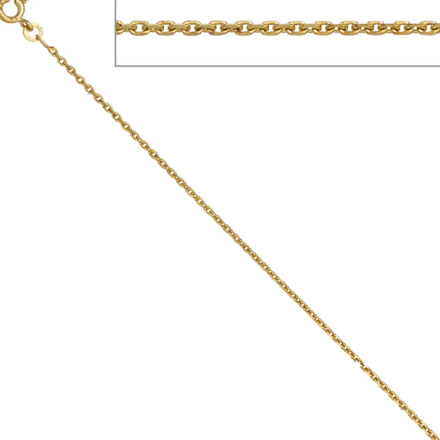 1,6mm Ankerkette Kette Collier aus 333 Gelbgold Gold Halskette 40cm
