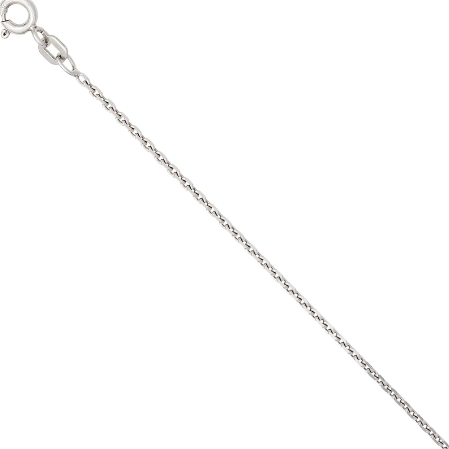 1,5mm Ankerkette Kette Collier Halskette 925 Silber diamantiert glänzend 50cm