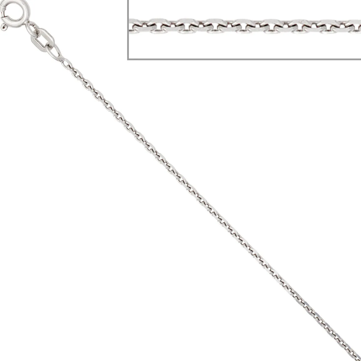 1,5mm Ankerkette Kette Collier Halskette 925 Silber glänzend Damen 42cm