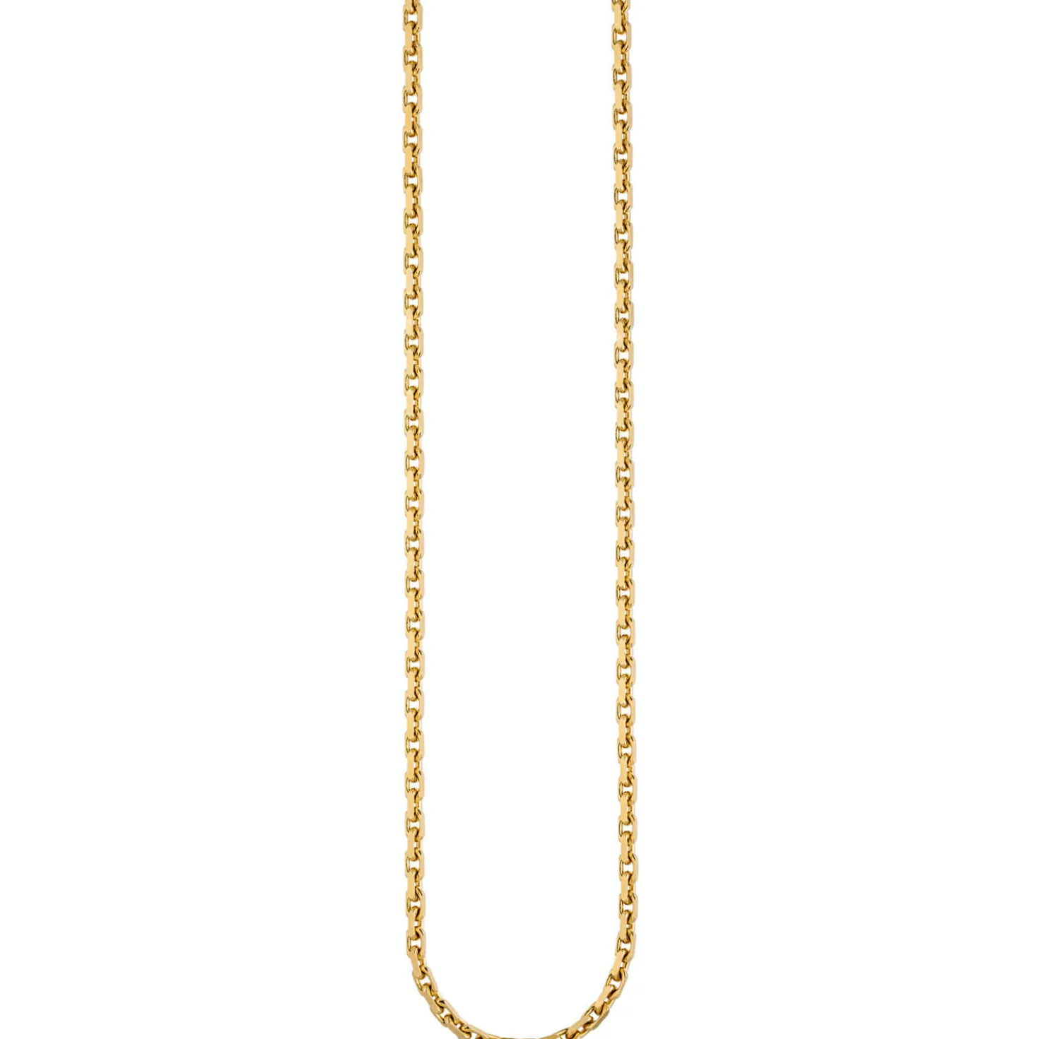 3mm Ankerkette Kette Collier Halsschmuck aus 585 Gold Gelbgold diamantiert 50cm