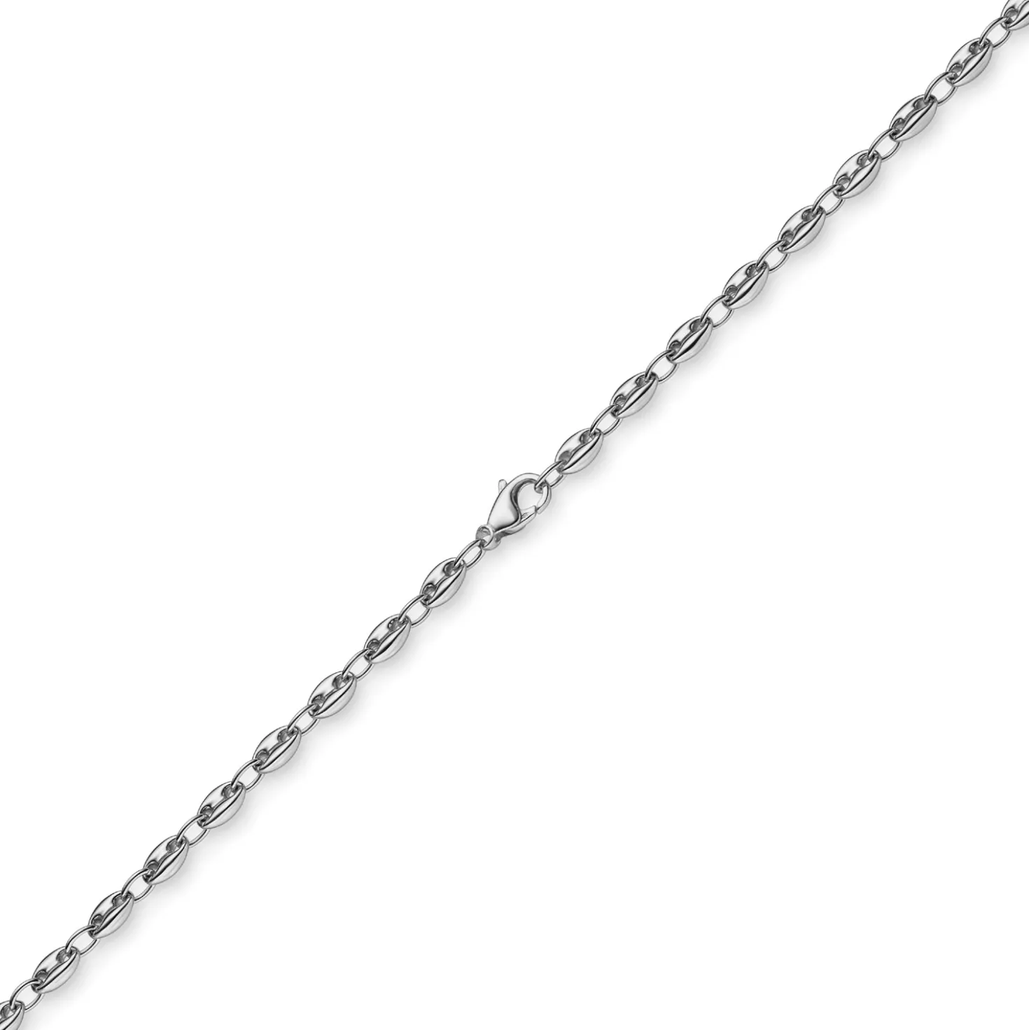 5,5mm Ankerkette Kette Collier Schiffsanker Halskette aus 585 Gold Weißgold 70cm