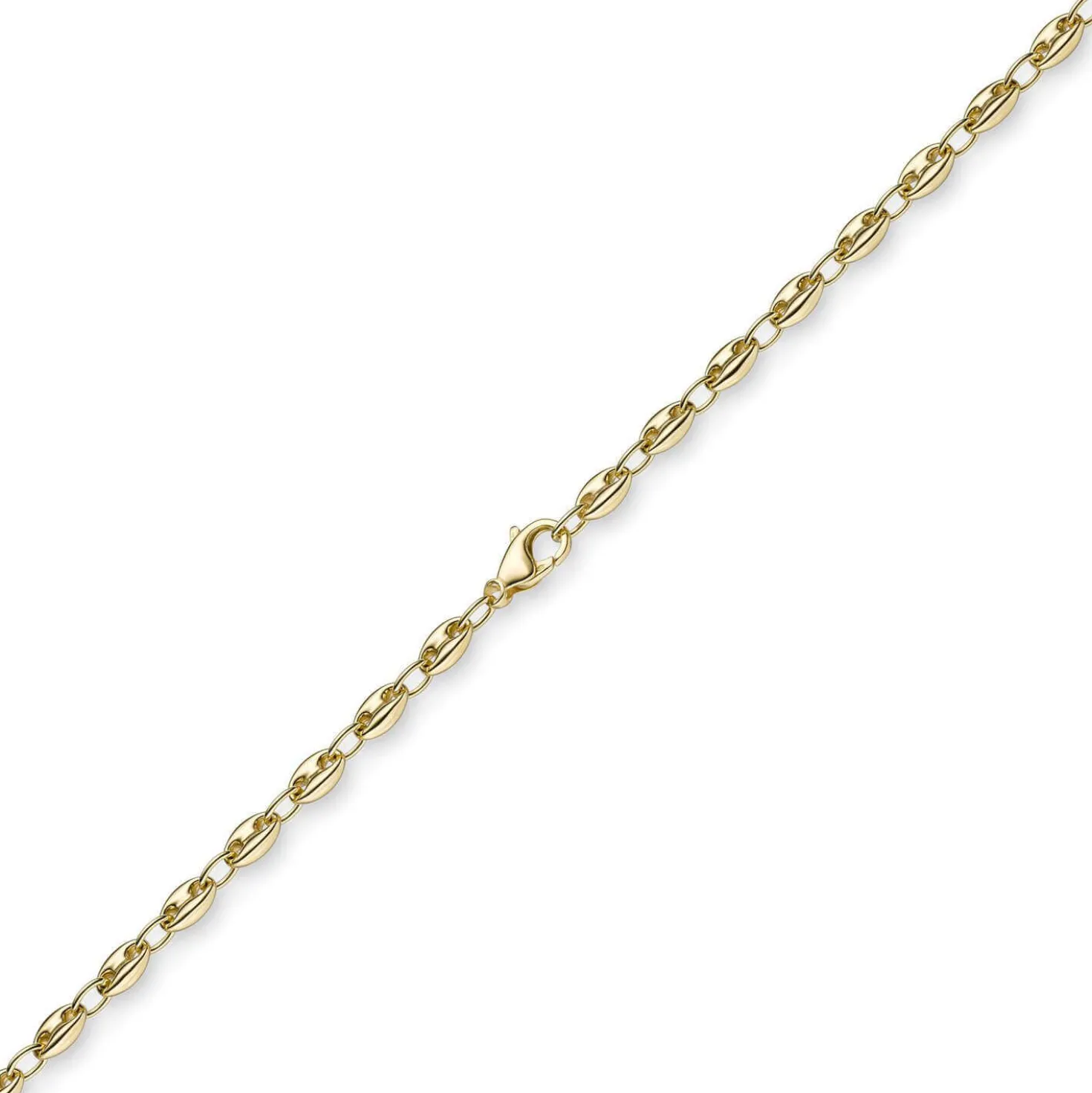 5,5mm Ankerkette Kette Collier Schiffsanker Halskette aus 750 Gold Gelbgold 70cm