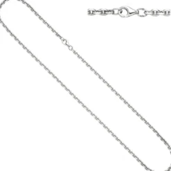 3,4mm Ankerkette Kette Halskette Collier aus 925 Silber diamantiert, 45cm