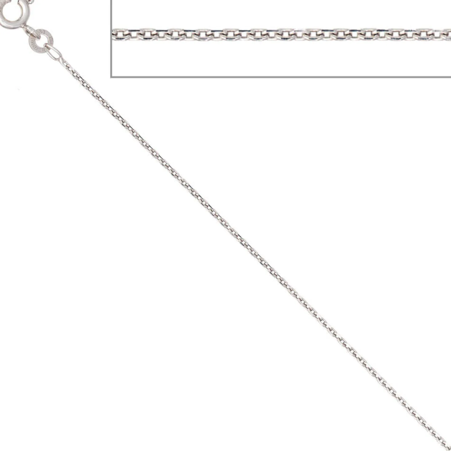 1,3mm Ankerkette Kette Halskette Collier Goldkette 333 Gold Weißgold 45cm