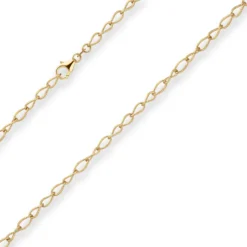 3,9mm Ankerkette weit Goldkette Collier Halskette aus 585 Gold Gelbgold 45cm