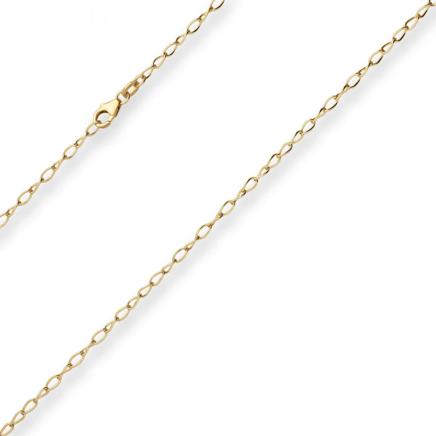 2,4mm Ankerkette weit Goldkette Collier Halskette aus 375 Gold Gelbgold 42cm