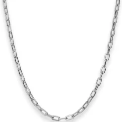 3,9mm Ankerkette weit Kette Collier Halskette aus 925 Silber rhodiniert 45cm
