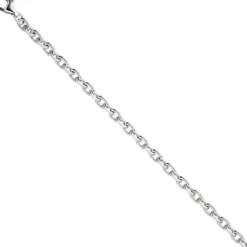 3,9mm Armband Ankerkette aus 925 Silber rhodiniert diamantiert, 21cm