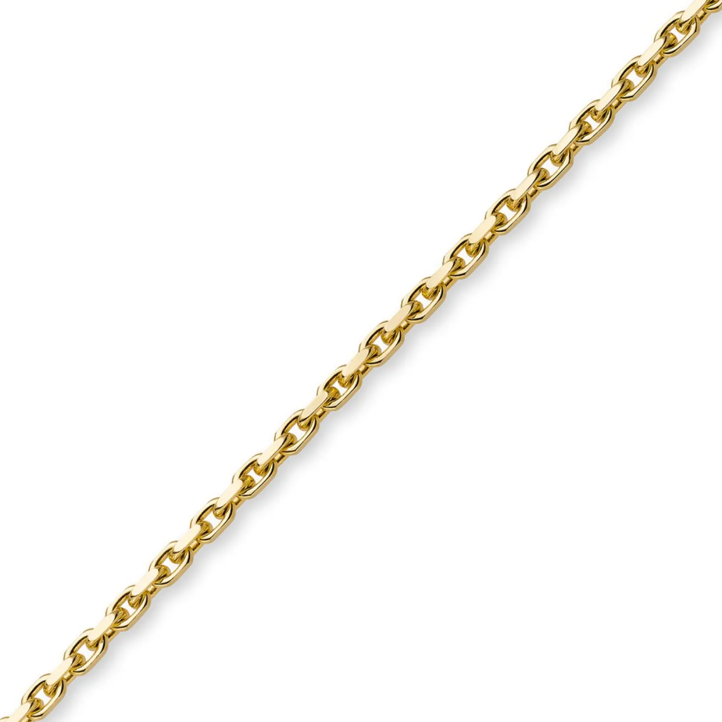 4mm Armband Armkette Ankerkette aus 750 Gold Gelbgold, 21cm, Herren