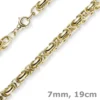 7mm Armband Armkette Königskette aus 585 Gold Gelbgold 19cm rund abgerundet