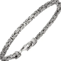 3,1mm Armband Armkette Königskette aus 925 Silber rhodiniert massiv 21cm Herren
