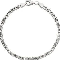 3,1mm Armband Armkette Königskette aus 925 Silber rhodiniert massiv 21cm Herren