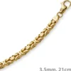 3,5mm Armband Armkette Königskette aus 585 Gold Gelbgold, 21cm, Herren