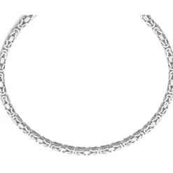 6mm Armband Armkette Königskette aus 750 Gold Weißgold 22cm Herren