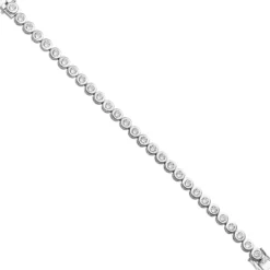 6,3mm Armband Armkette mit Zirkonia, 925 Silber, Damen, 19cm