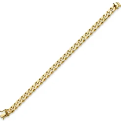7mm Armband Armkette Panzerarmband, 585 Gold Gelbgold, 21cm, Herren