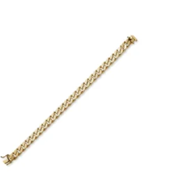 8mm Armband Armkette Panzerarmband aus 750 Gold Gelbgold massiv, 21cm