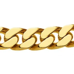 8mm Armband Armkette Panzerarmband aus 750 Gold Gelbgold massiv, 21cm