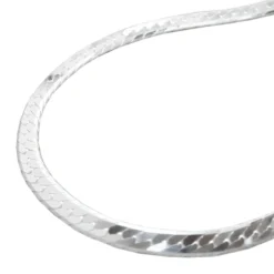 3mm Armband Armkette, Panzer flach, 925 Sterlingsilber, Damen, 19cm